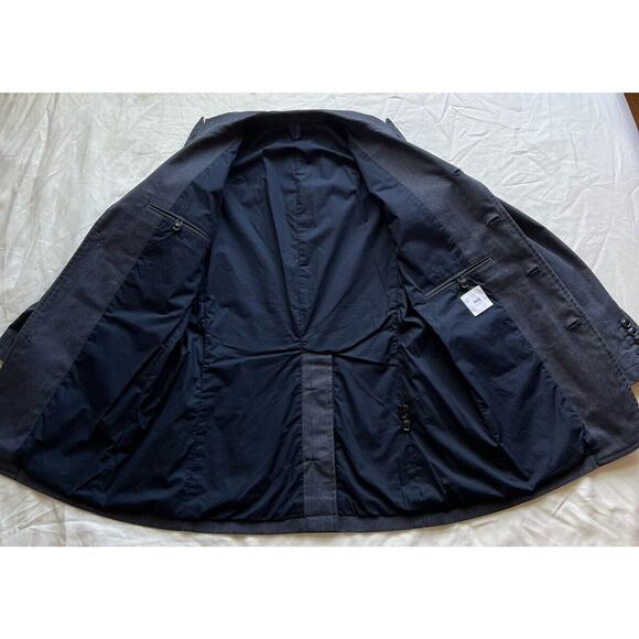 TS(S) Japan Navy Herringbone 4-Button Jacket Men’s 2/M Military Cargo Blazer EUC - Picture 8 of 11